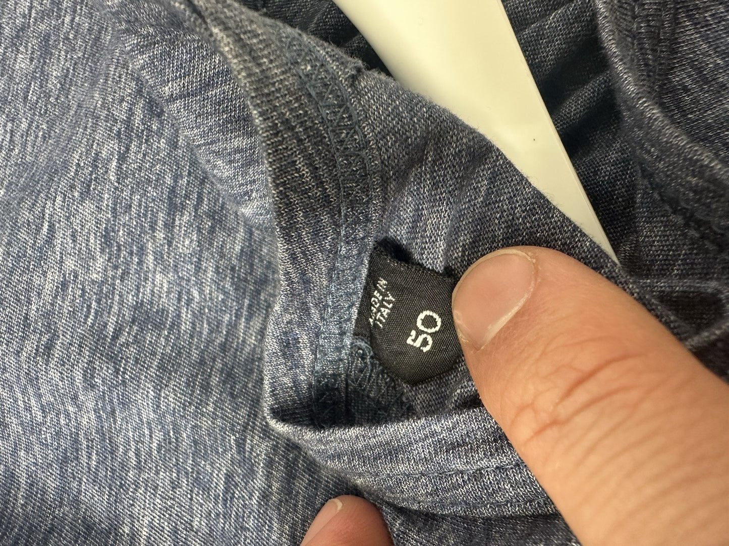 Tom Ford Henley Long Sleeve Tshirt 100% Cotton Blue Pearl Button 50 (Medium)