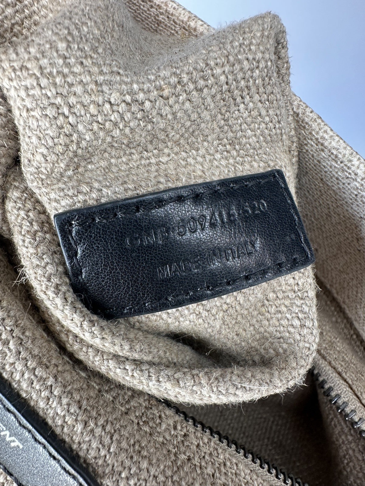 Saint Laurent Rive Gauche Tote Bag Canvas & Leather Unisex