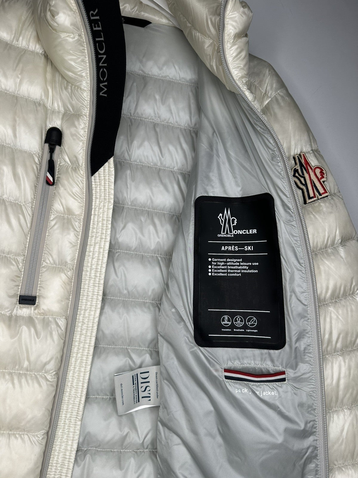 Moncler Grenoble Hers Down Jacket Size 3 (Large) Mens White