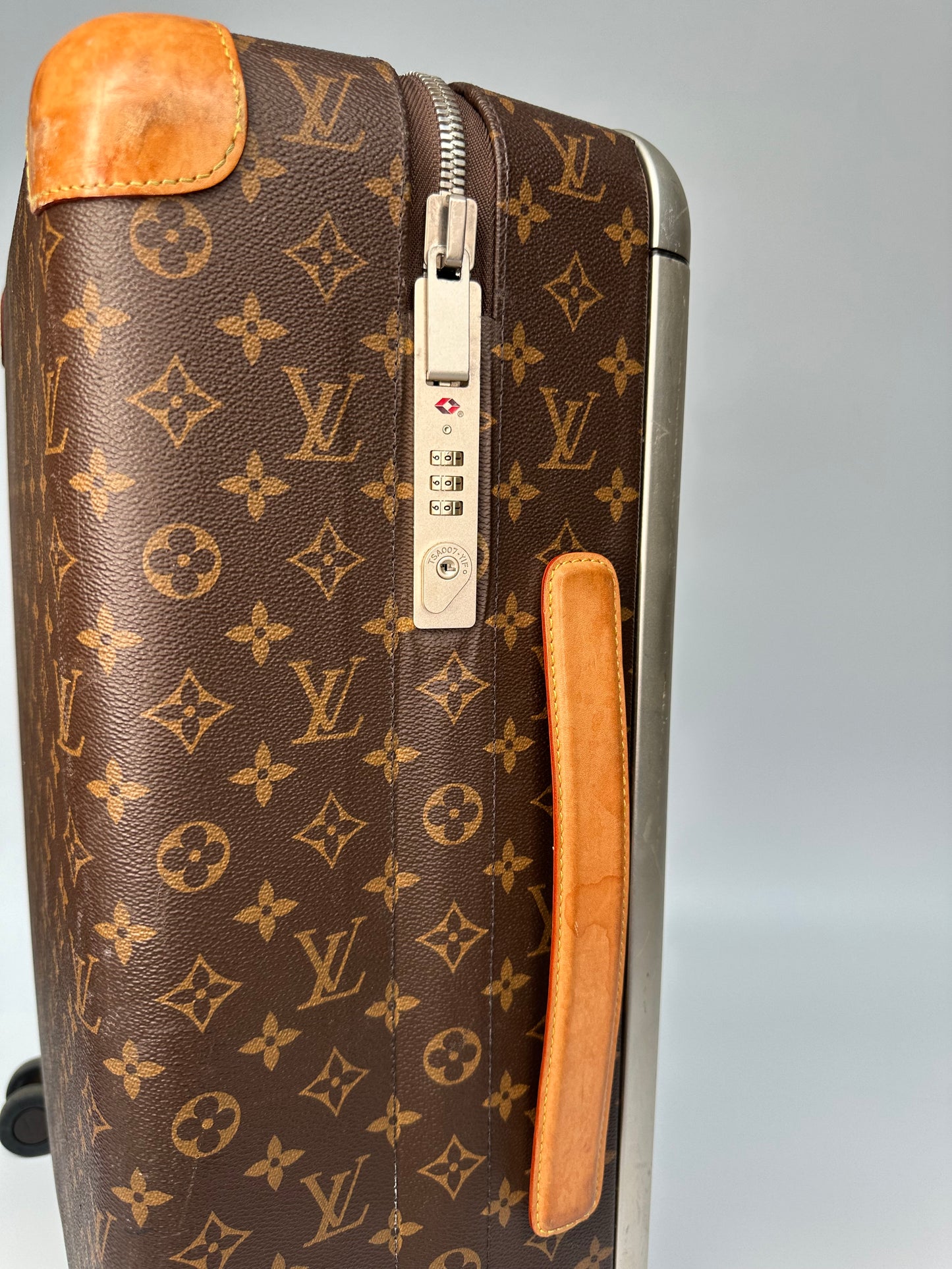 Louis Vuitton Horizon 55 Hand Luggage Carry On Case LV Monogram Brown & Beige