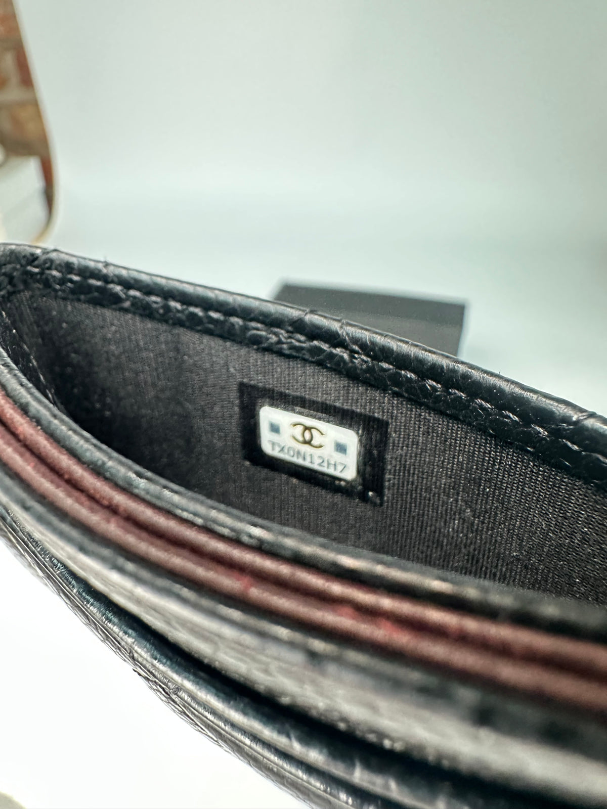 Chanel Classic Quilted Caviar Card Holder Black