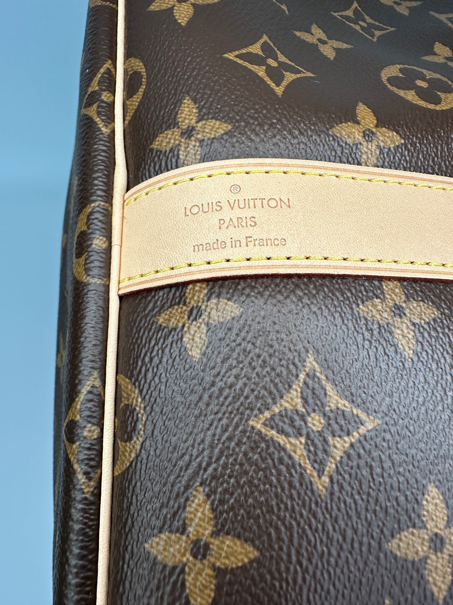 Louis Vuitton Keepall Bandoulière 55 Monogram Macassar Canvas Brown Beige