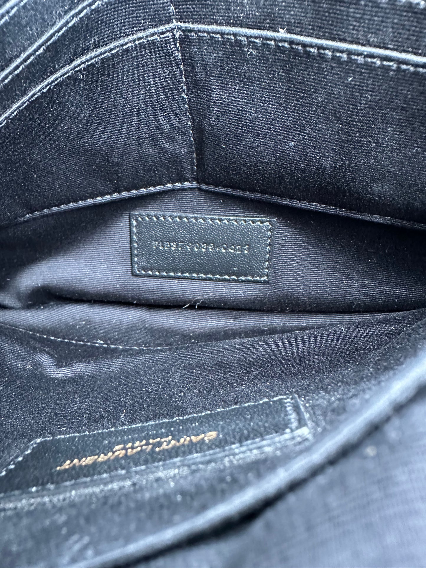 Saint Laurent Cassandre Matelassé Black Leather Pouch