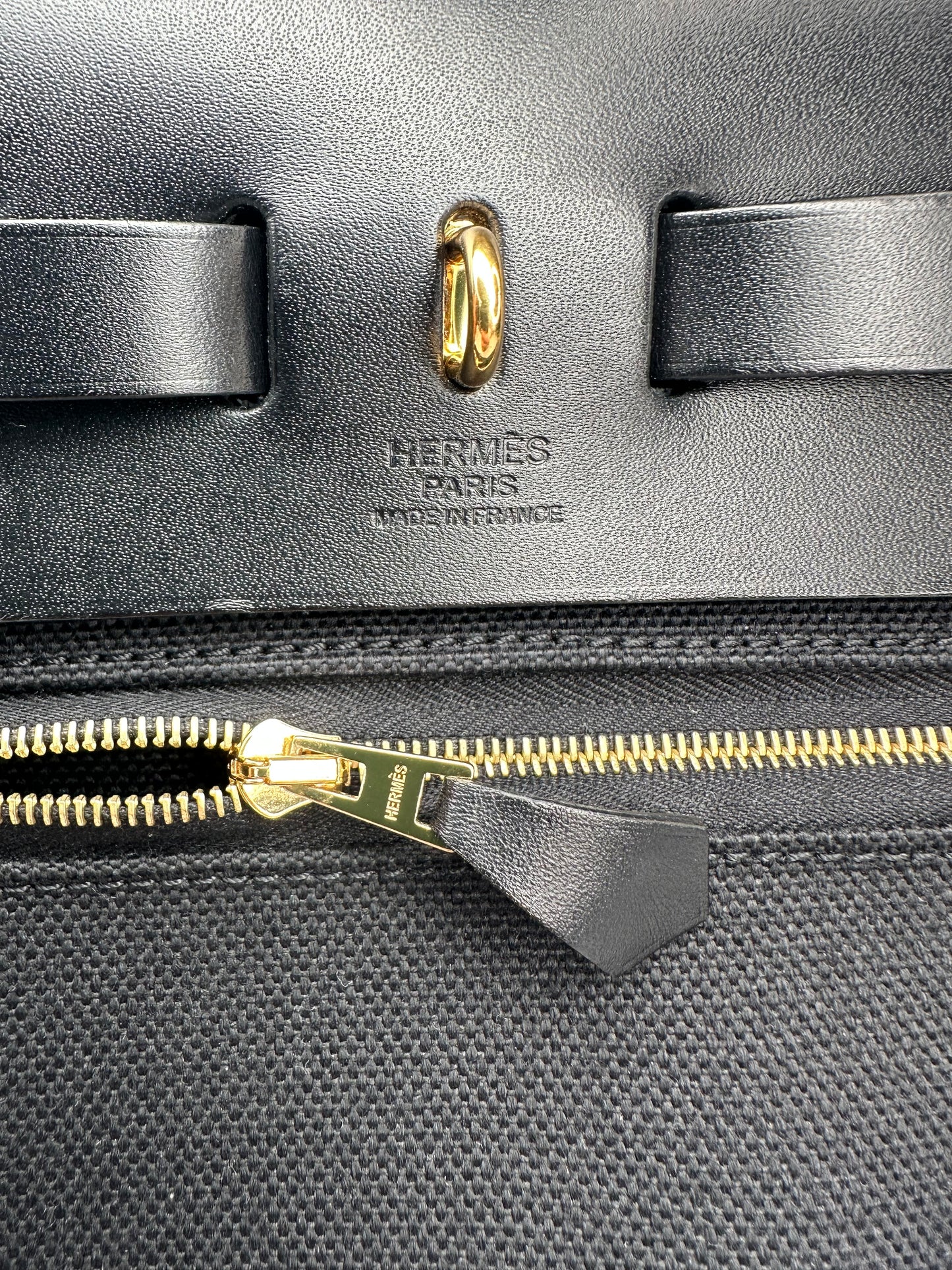 Hermès Herbag 31 Black / Noir with Gold Hardware (Full Set)