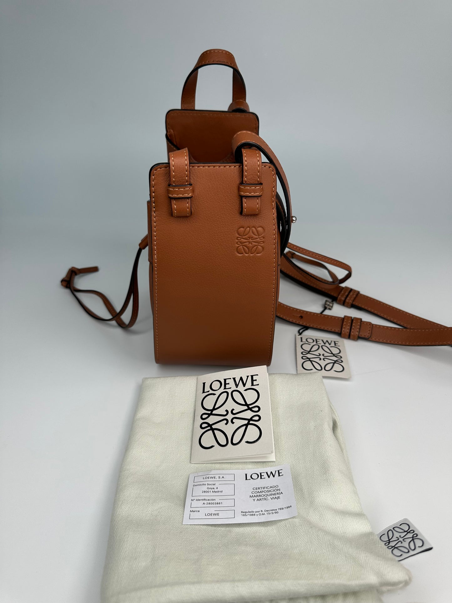 Loewe Hammock Leather Handbag Immaculate Condition Brown RRP £2085