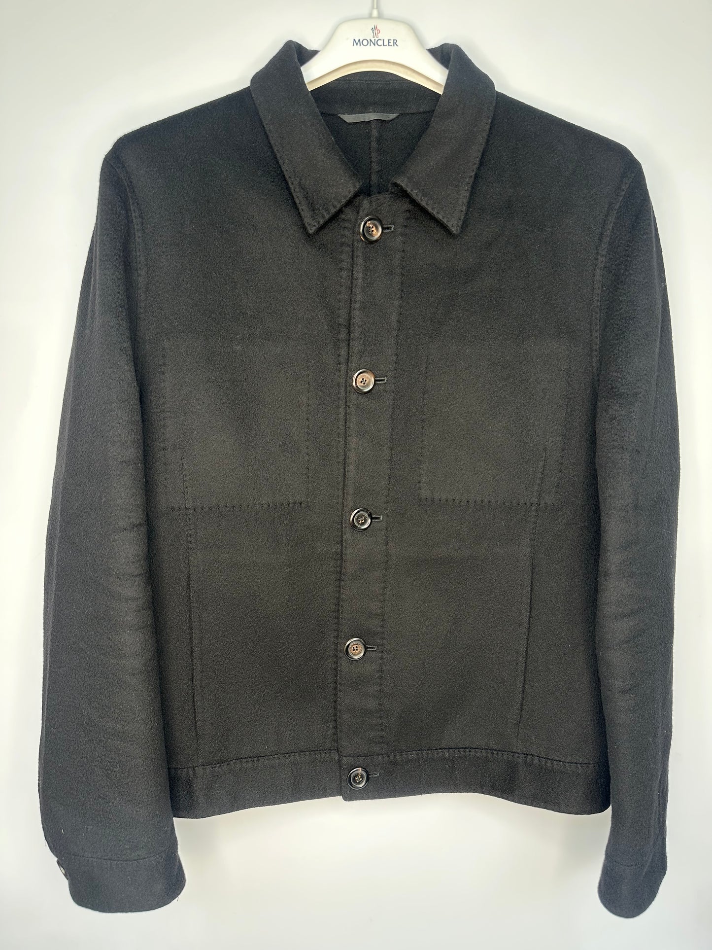 Louis Vuitton Cashmere Black Smart Casual Blouson Jacket