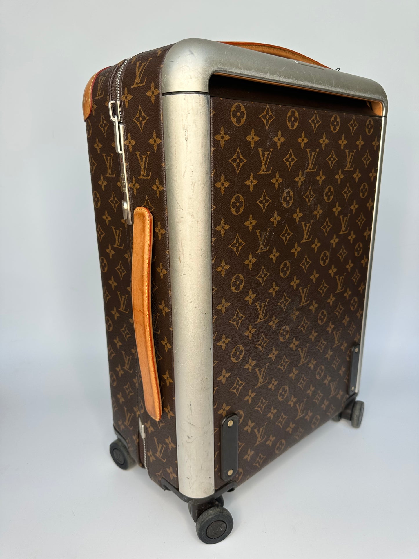 Louis Vuitton Horizon 55 Hand Luggage Carry On Case LV Monogram Brown & Beige