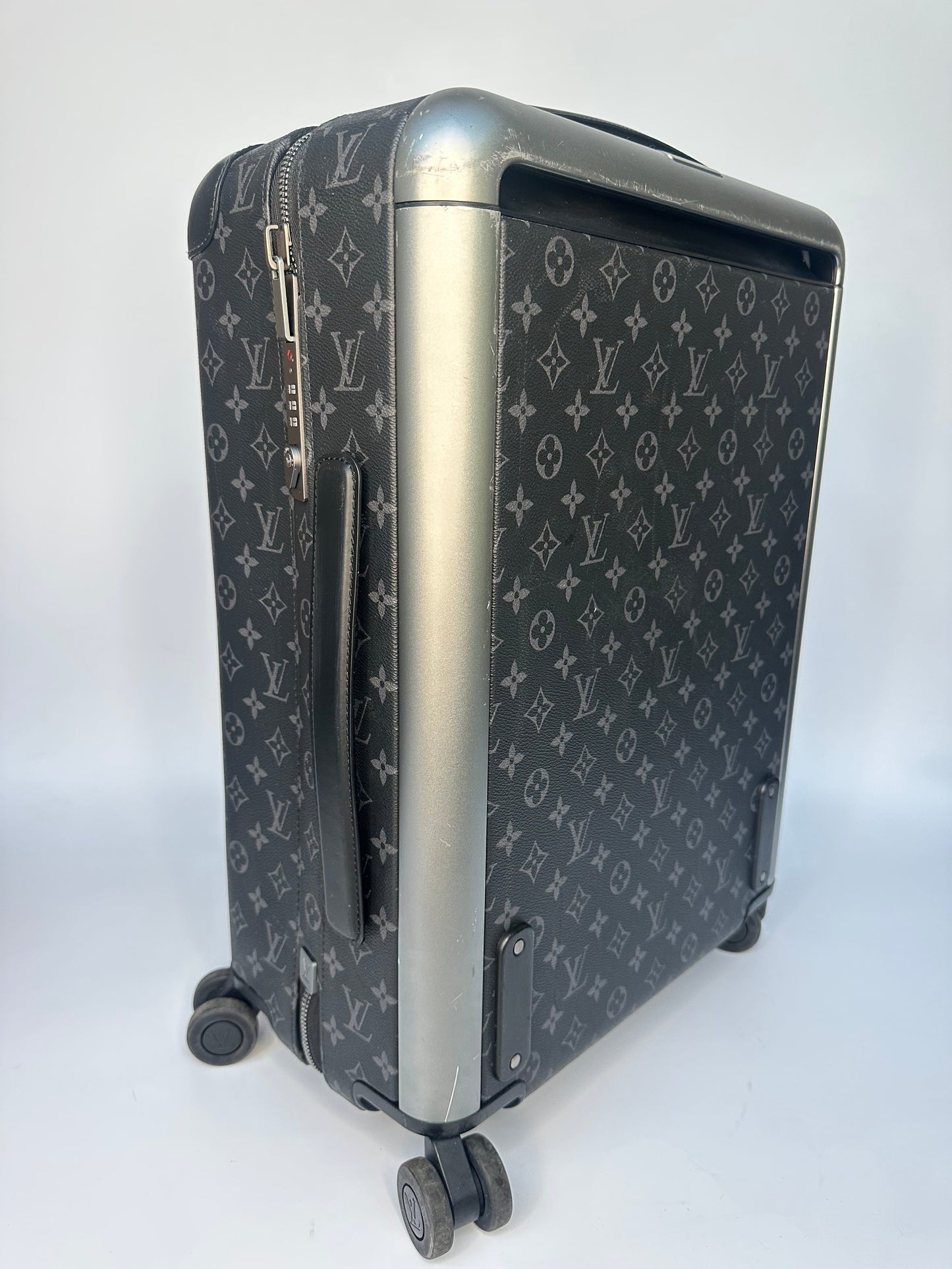 Louis Vuitton Horizon 55 Monogram Eclipse Suitcase Hand Luggage Carry-On Travel