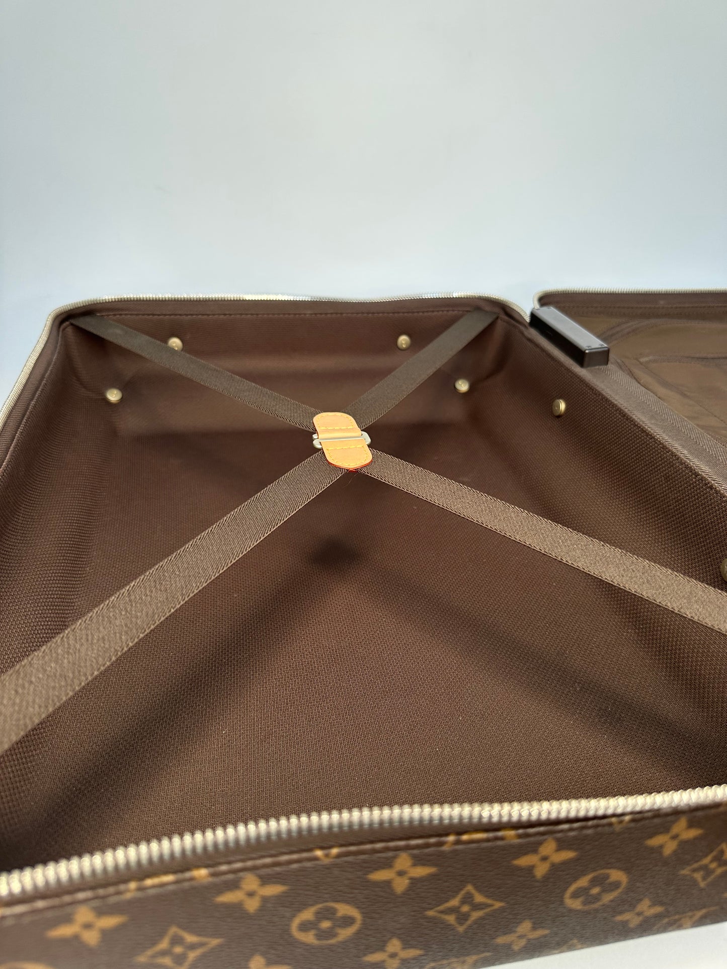 Louis Vuitton Horizon 55 Hand Luggage Carry On Case LV Monogram Brown & Beige