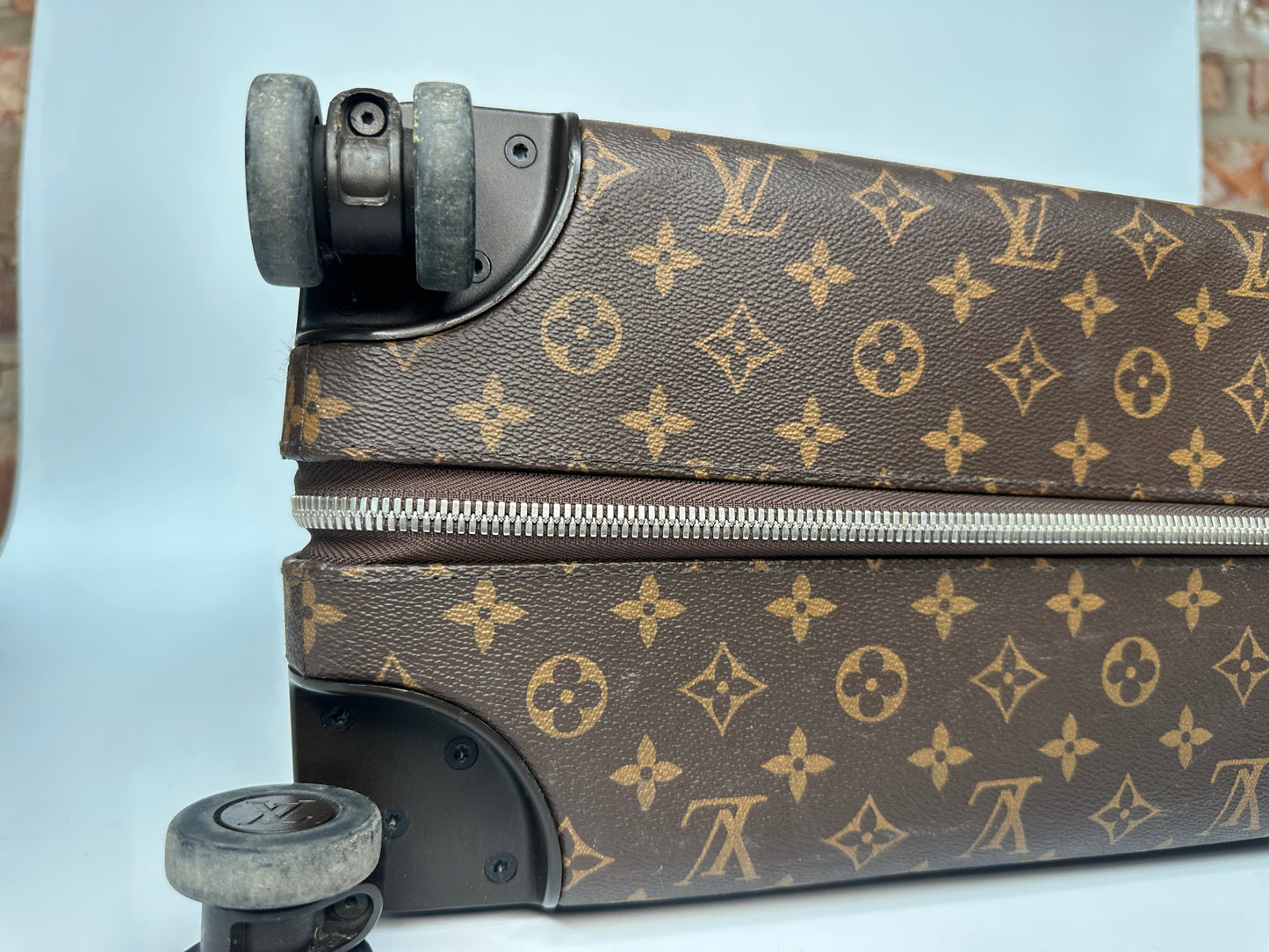 Louis Vuitton Horizon 55 Hand Luggage Carry On Case LV Monogram Brown & Beige
