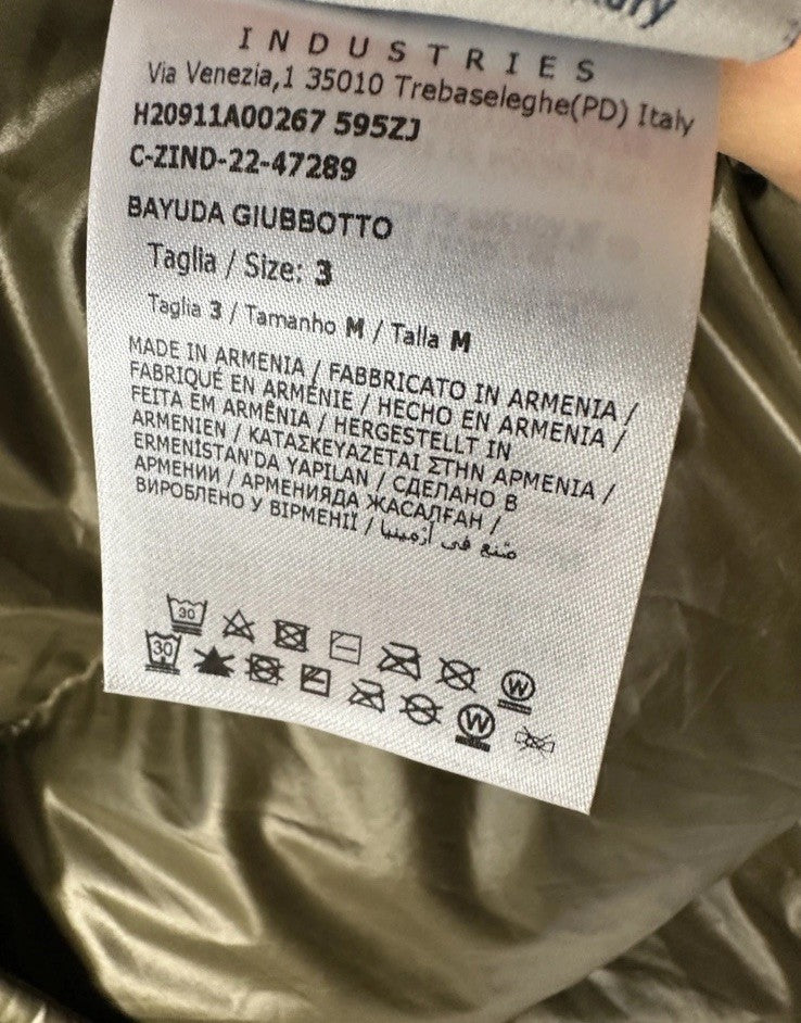 Moncler Bayuda Shearling Collar Down Jacket Green Size 3 (Large)