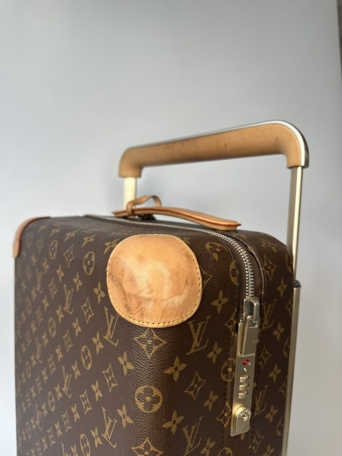 Louis Vuitton Horizon 50 Hand Luggage Carry On Case LV Monogram Brown & Beige