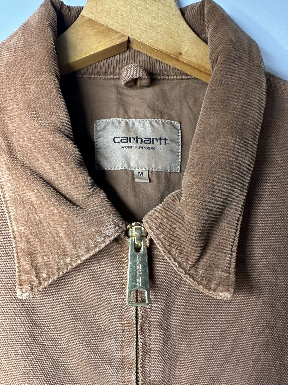 Carhartt Cotton Workwear Jacket Washed Out Brown Mens Medium