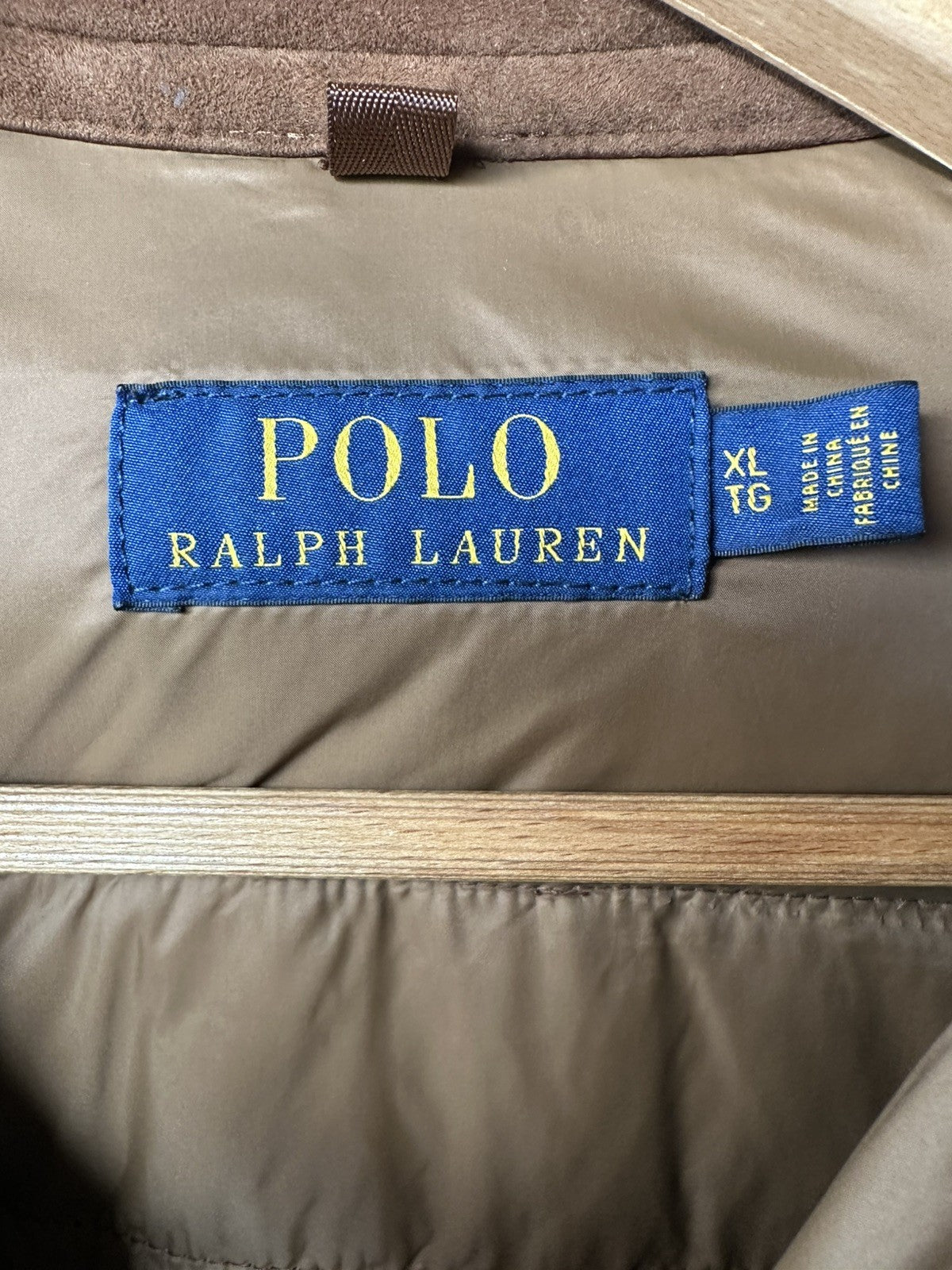 Polo Ralph Lauren Brown Lamb Suede Quilted Jacket Extra Large / XL Mens