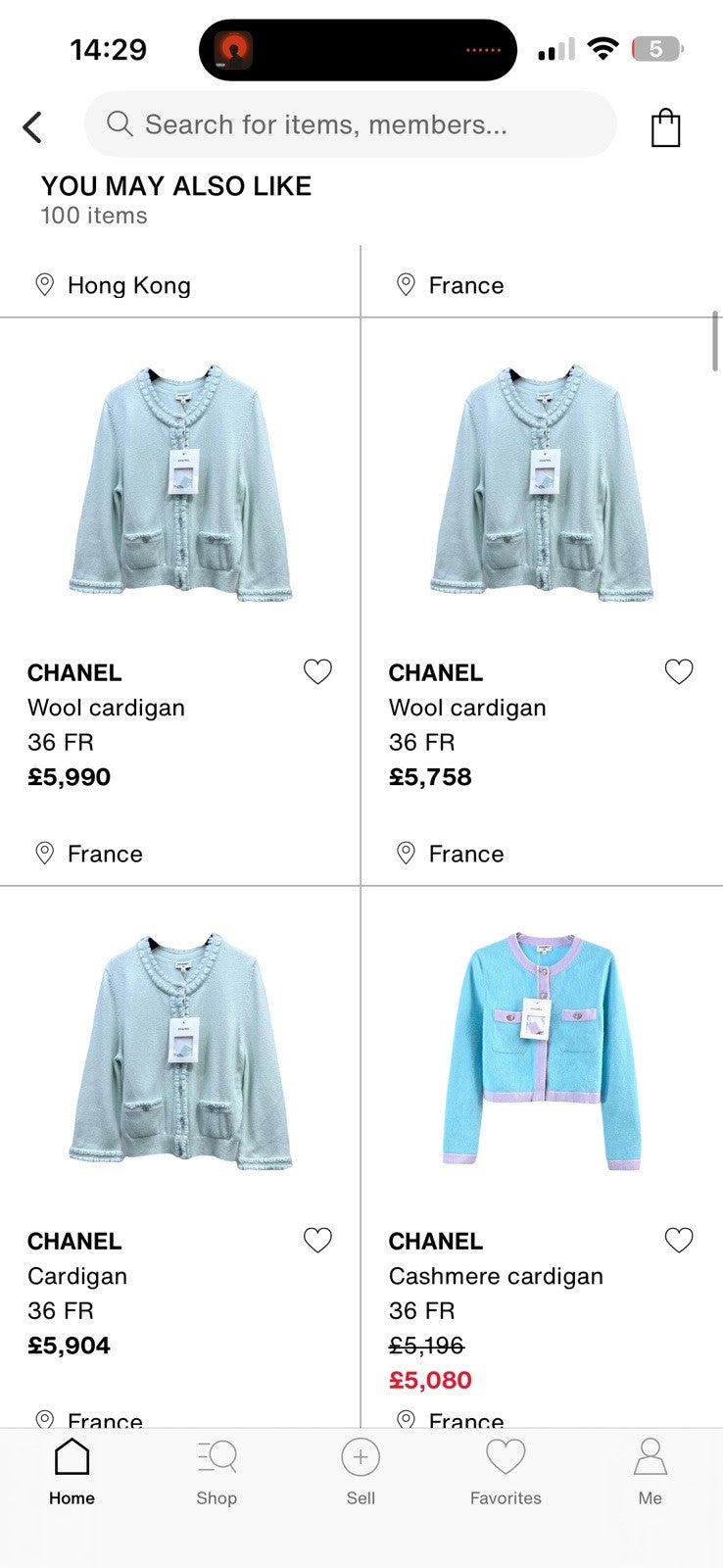 Chanel Cashmere Cardigan Cashmere Blue BNWT