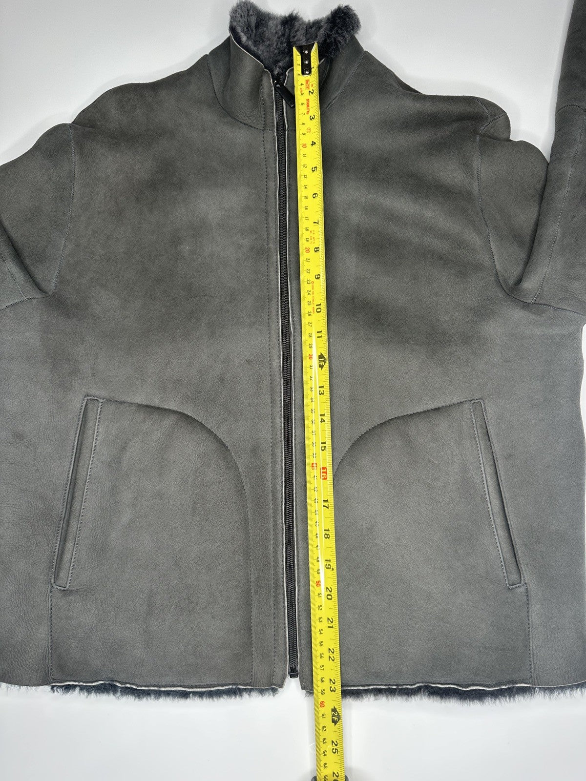 Emporio Armarni Shearling Jacket Grey & Black (& Outer Jacket) Size 46  RRP£4699