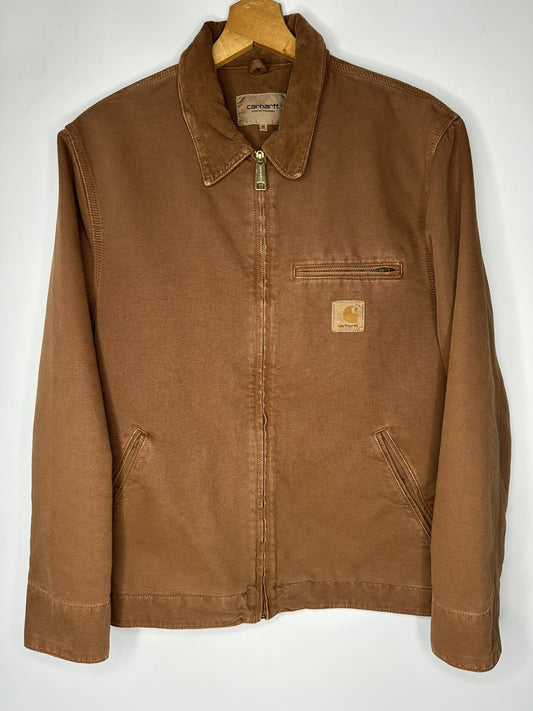 Carhartt Cotton Workwear Jacket Washed Out Brown Mens Medium