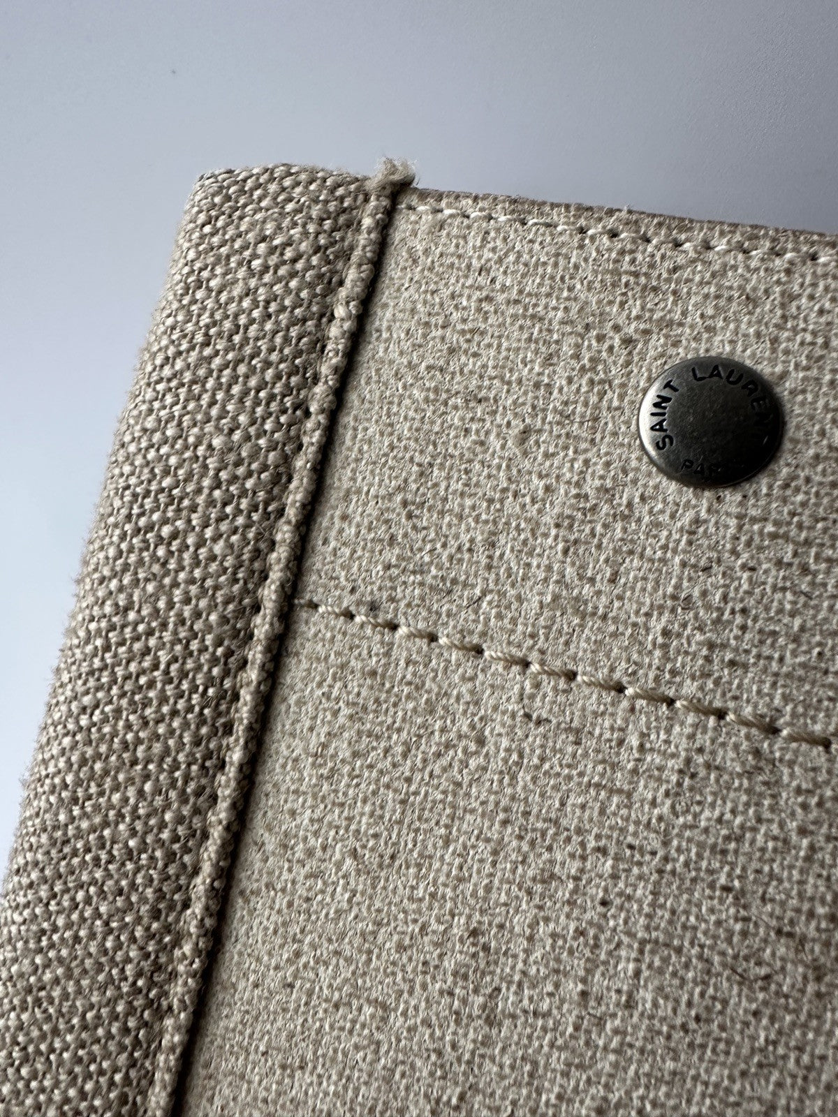 Saint Laurent Rive Gauche Tote Bag Canvas & Leather Unisex