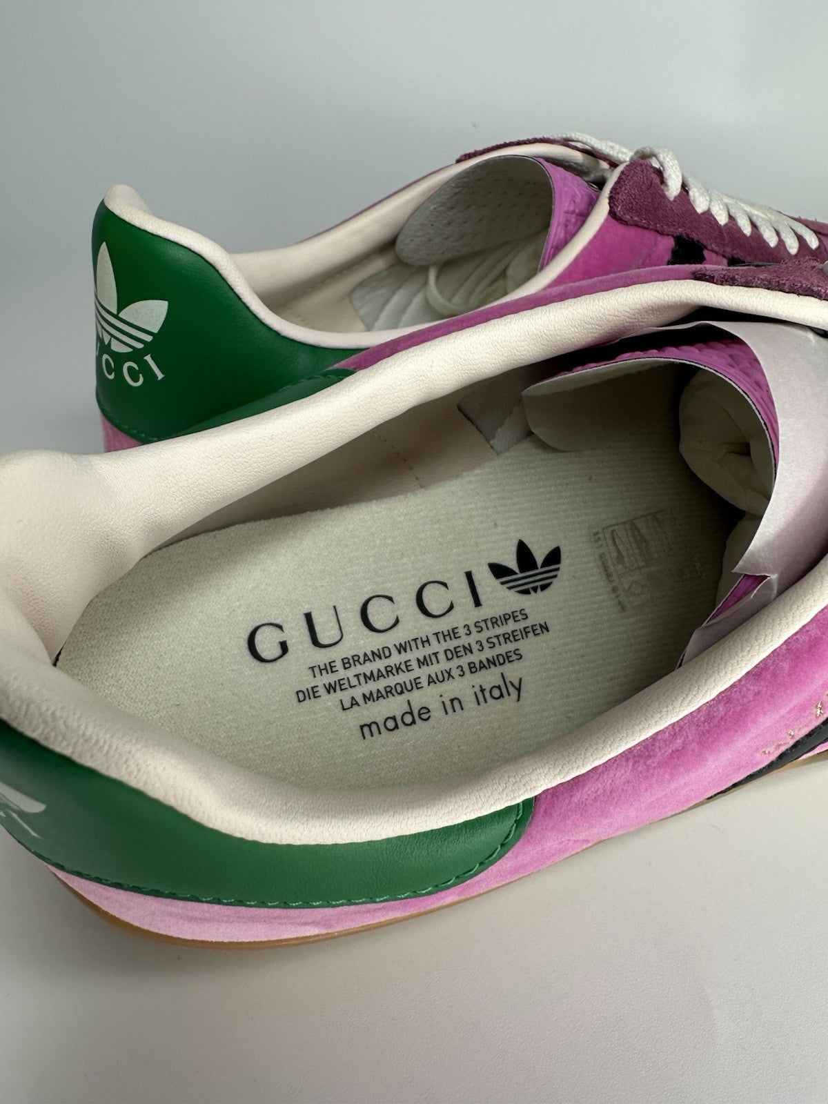 Adidas x Gucci Mens Gazelle Pink / Gum UK9.5 Deadstock