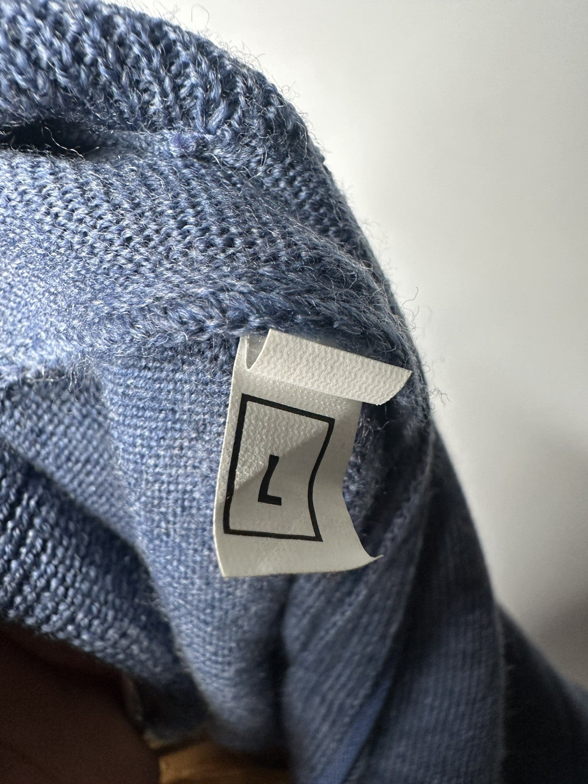 Oscar Milo Bella Yarn Large Quarter Zip Mens Blue Merino Wool