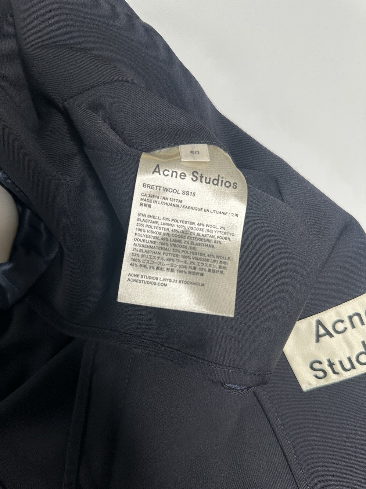 Acne studios Brett Wool Luxury Formal Sports Jacket Light Weight EU50 / Medium