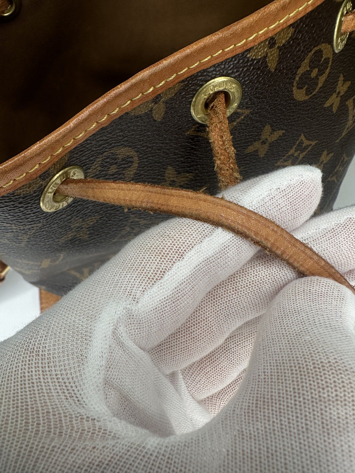 LOUIS VUITTON 2018 Noe BB Crossbody Shoulder Bag M40817 Monogram Canvas Leather