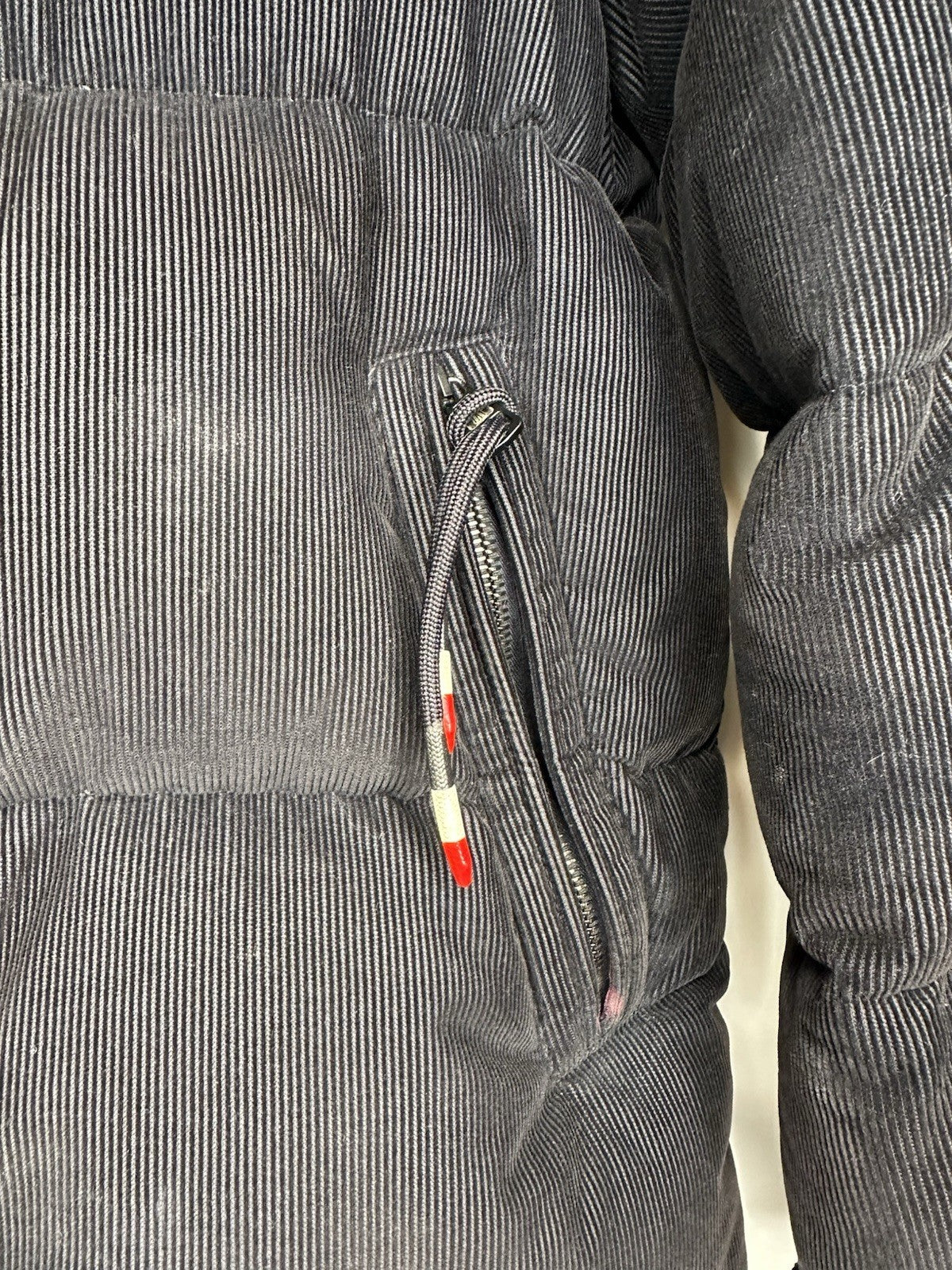 Moncler Frares Giubbotto Jacket Corduroy Navy Blue XS (1) Mens Rare