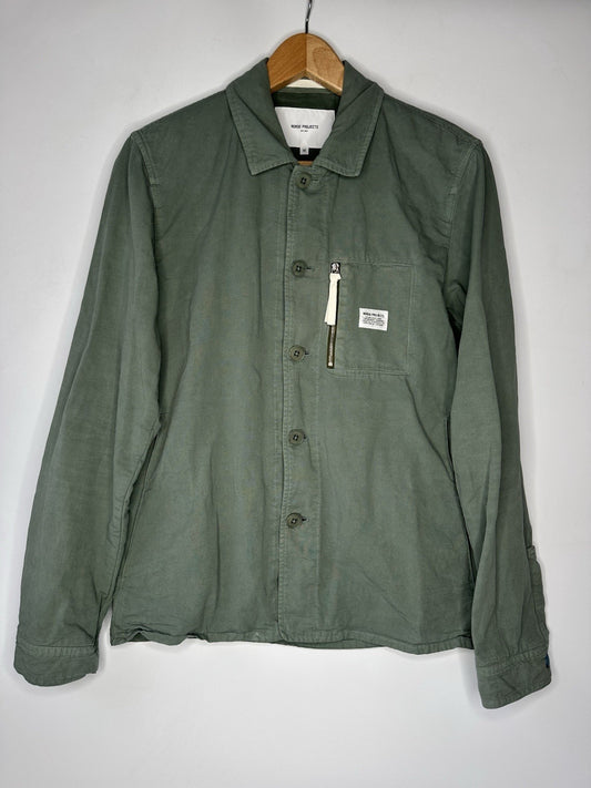 Norse Projects Green Mens Medium Khaki Green Button Down Jacket Cotton Blend VGC