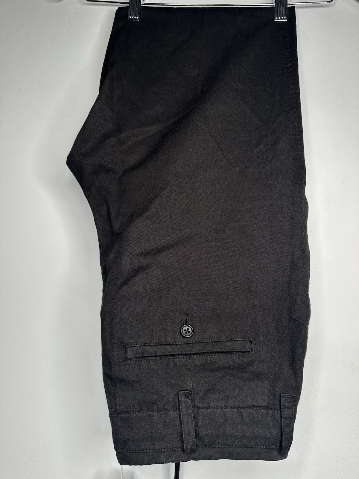 James Perse Rigid Canvas Work Pants Slight Distressed Black / Size 30 / RRP £325