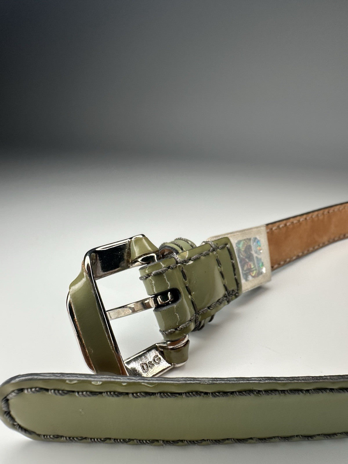 Dolce & Gabbana Pistachio Green Belt Womens 30 Inch / 75cm