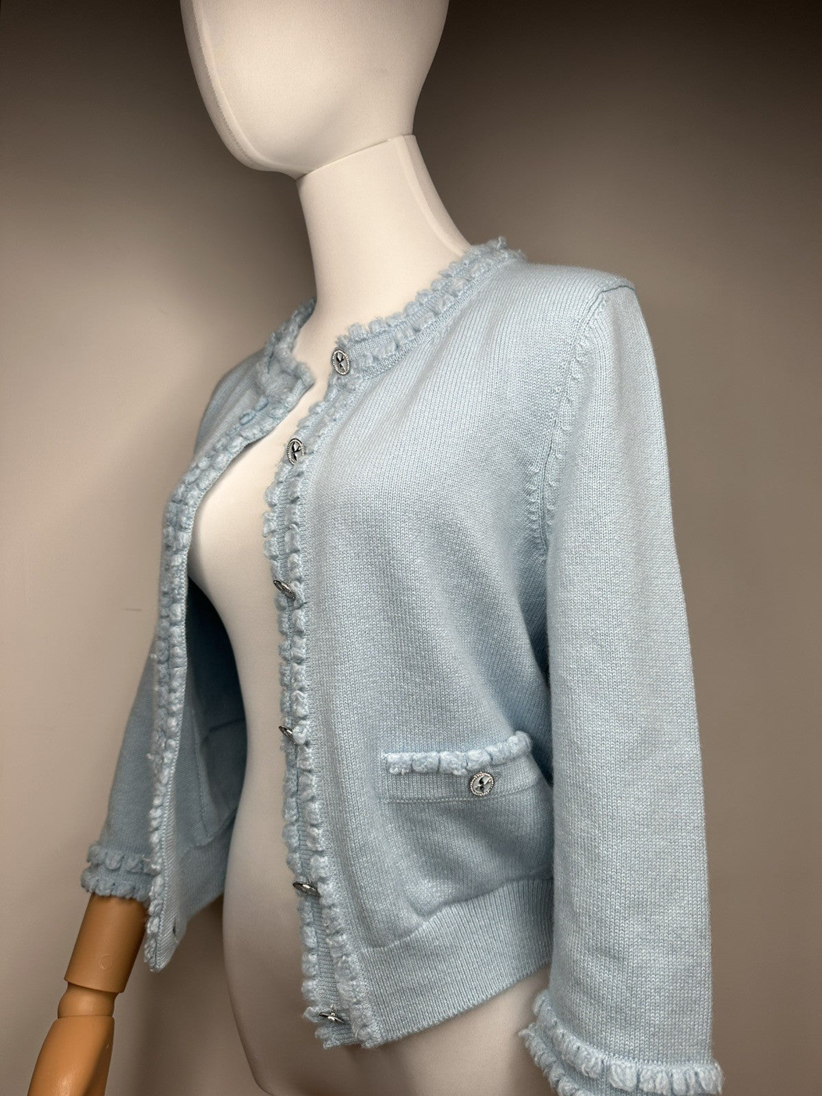 Chanel Cashmere Cardigan Cashmere Blue BNWT