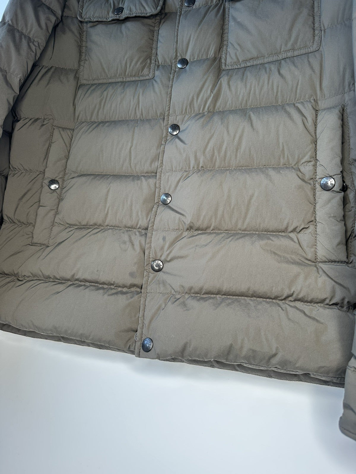 Moncler Luberon Giubbotto Jacket Size 3 (Large) Dark Khaki