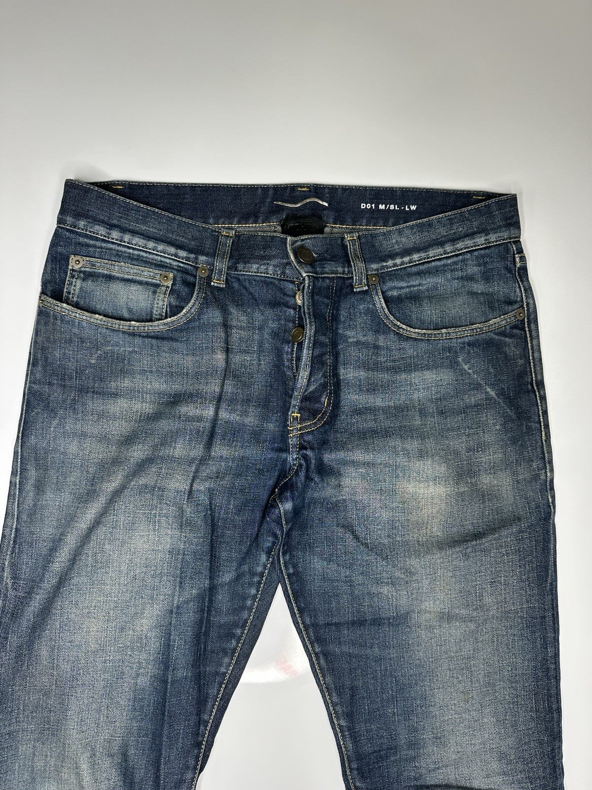Saint Laurent D01 Slim 32 Natural Fading / Patina Amazing Jeans