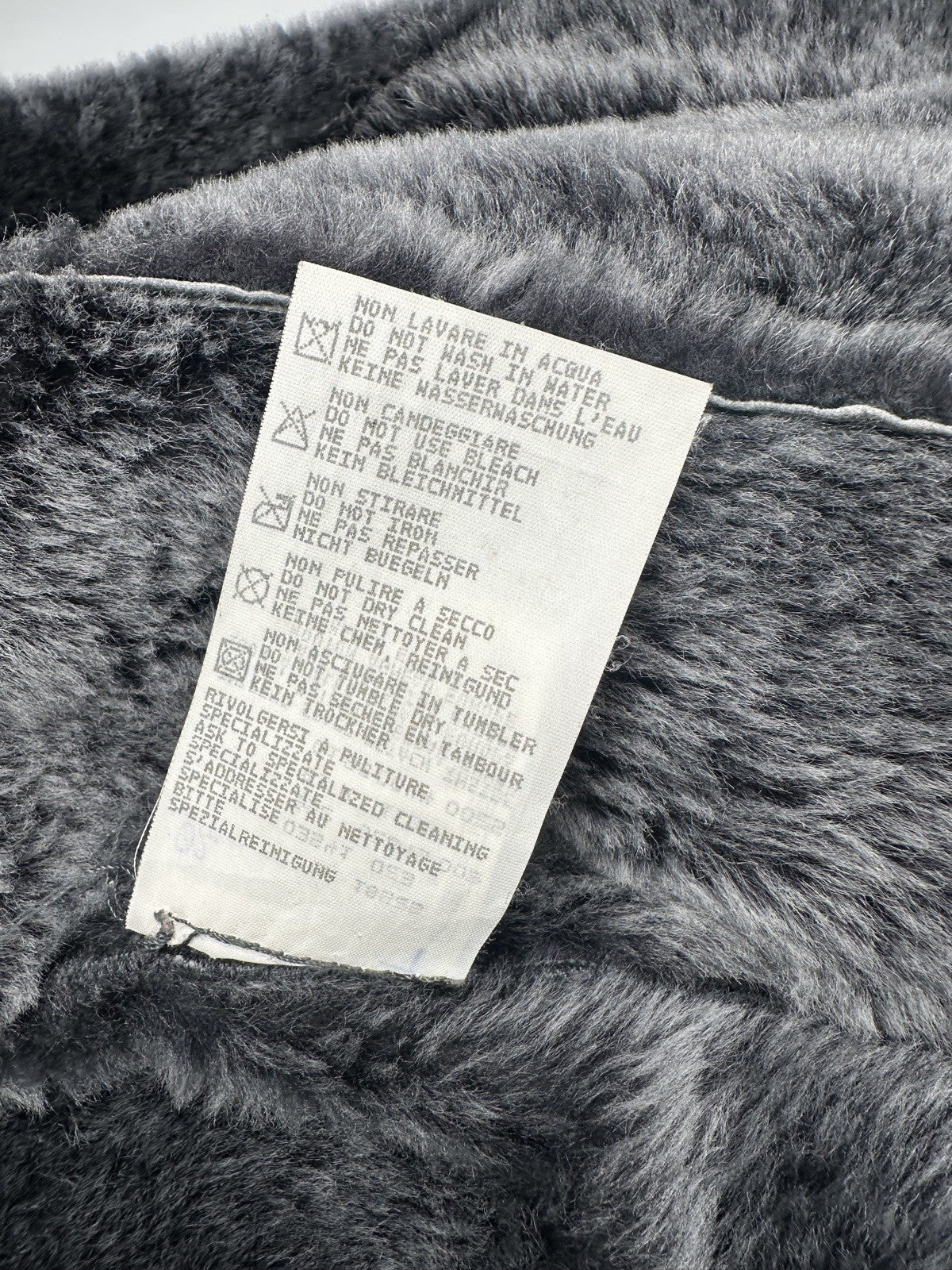 Emporio Armarni Shearling Jacket Grey & Black (& Outer Jacket) Size 46  RRP£4699