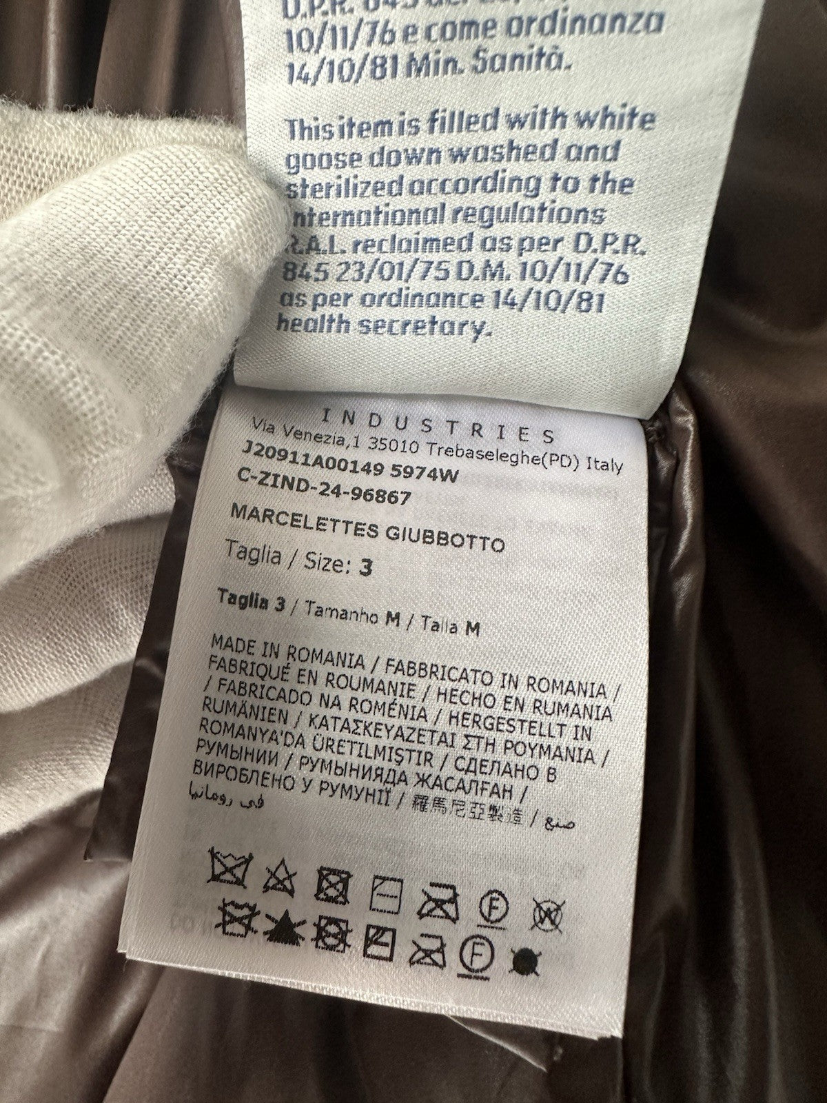 Moncler Marcelettes Hooded Teddy-Trimmed Short Down Jacket Size 3 (Large) Khaki