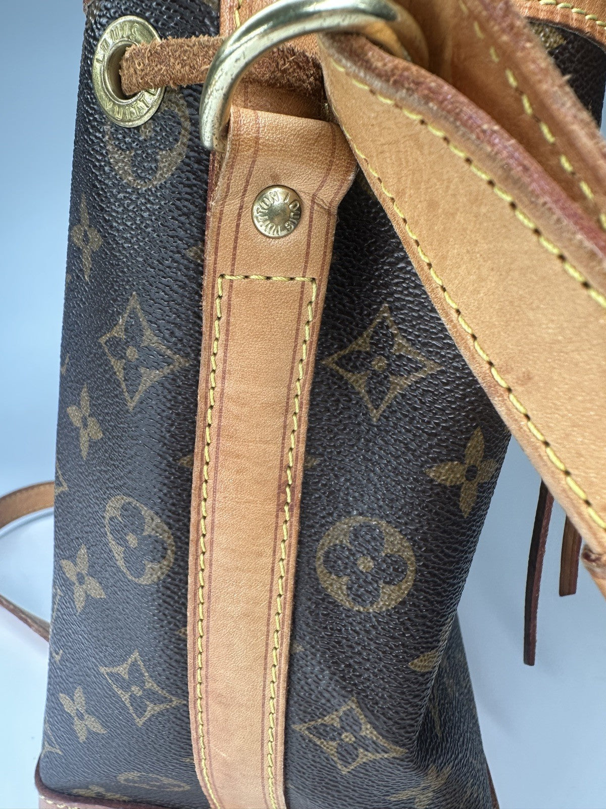 LOUIS VUITTON 2018 Noe BB Crossbody Shoulder Bag M40817 Monogram Canvas Leather