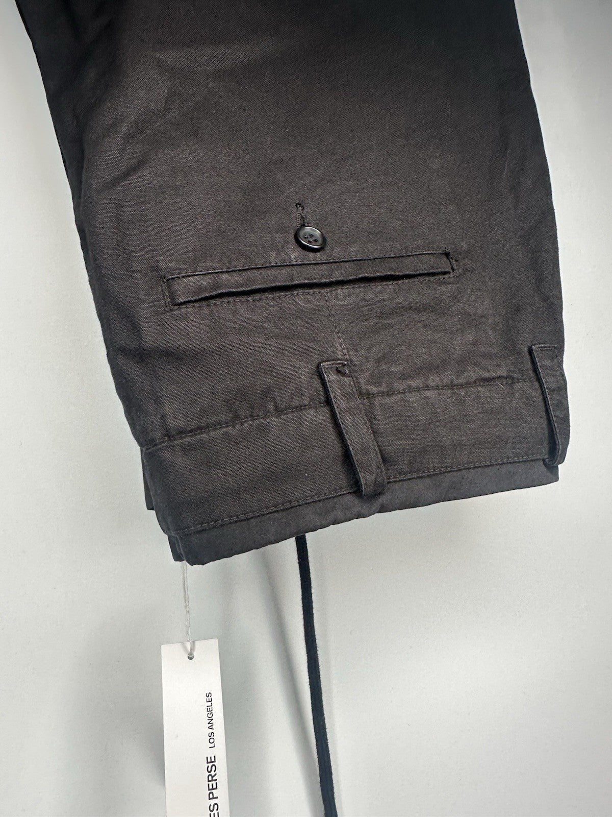 James Perse Rigid Canvas Work Pants Slight Distressed Black / Size 30 / RRP £325