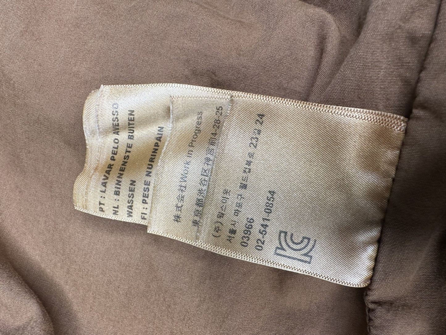 Carhartt Cotton Workwear Jacket Washed Out Brown Mens Medium