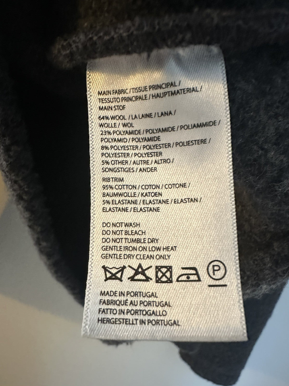 Sunspel Eco Wool Half Zip Fleece Charcoal Melange Medium Mens Immaculate