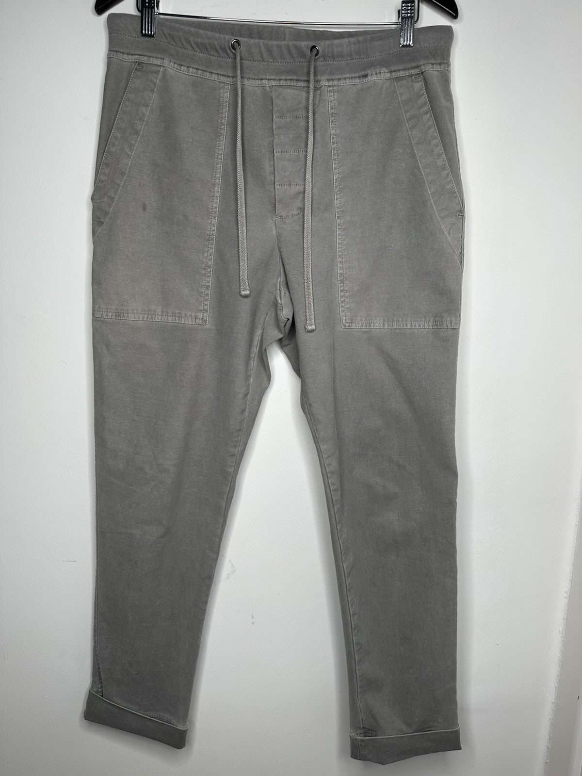 James Perse Mens Chino Joggers Size 1 Gray Drawstring Stretch