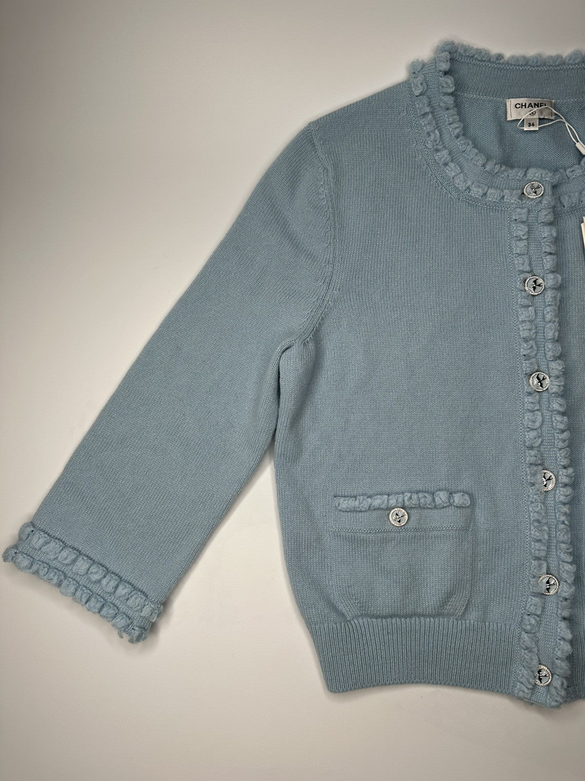 Chanel Cashmere Cardigan Cashmere Blue BNWT