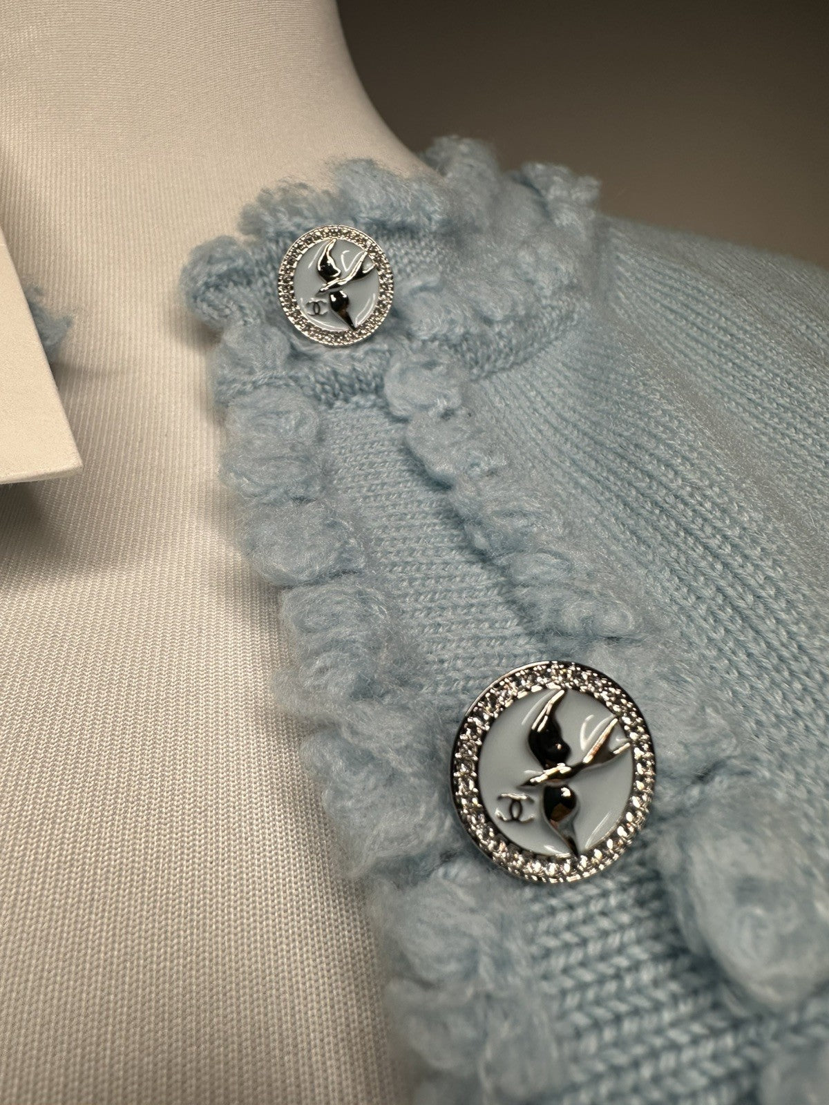 Chanel Cashmere Cardigan Cashmere Blue BNWT