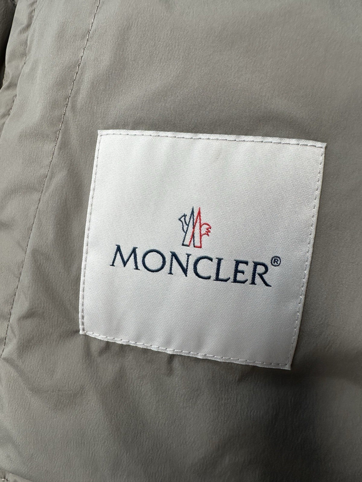 Moncler Acorus Giubbotto Light Khaki Jacket Size 5 (X Large) Fits Large