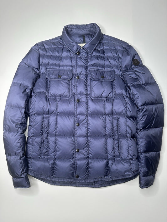 Moncler Rolland Giubbotto Jacket Size 4 (XL / Fits A Large) Blue / Purple Tint