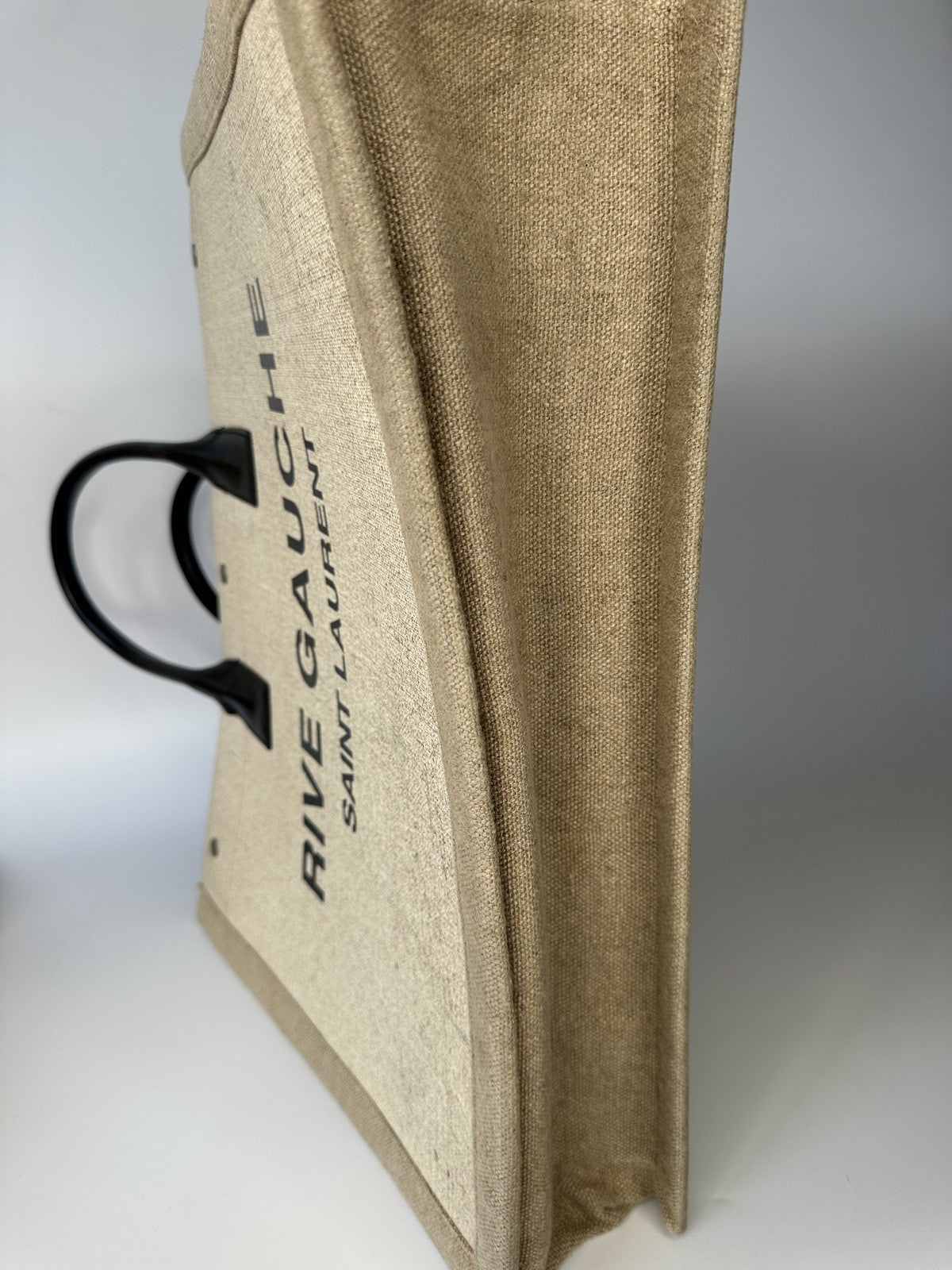 Saint Laurent Rive Gauche Tote Bag Canvas & Leather Unisex