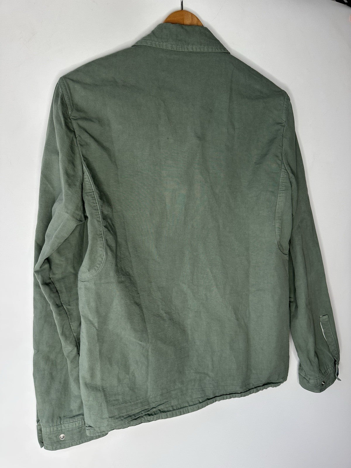 Norse Projects Green Mens Medium Khaki Green Button Down Jacket Cotton Blend VGC