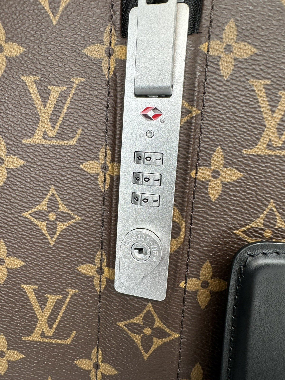 Louis Vuitton Horizon 55 Hand Luggage Carry On Monogram Black & Brown Excellent