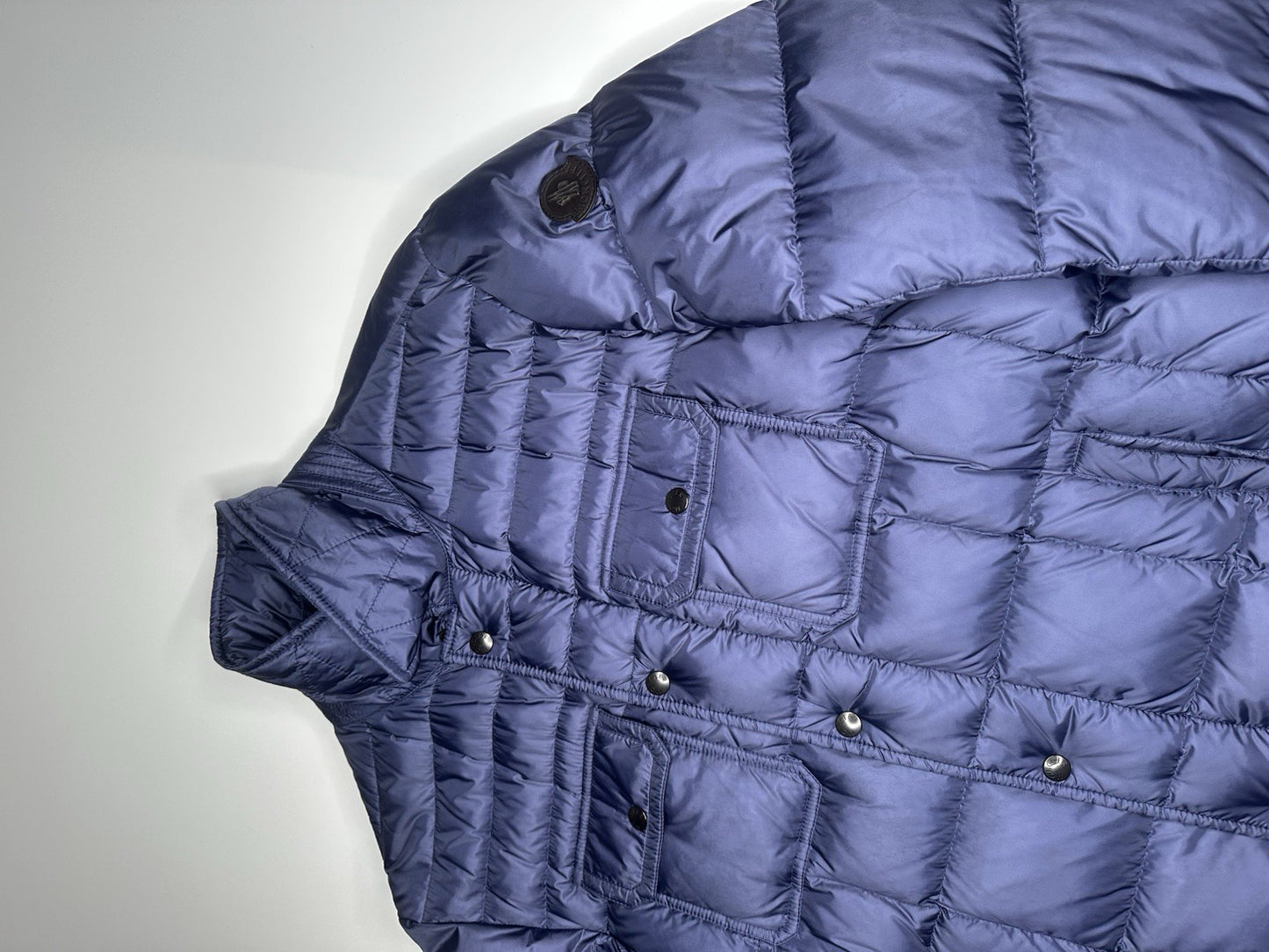 Moncler Rolland Giubbotto Jacket Size 4 (XL / Fits A Large) Blue / Purple Tint