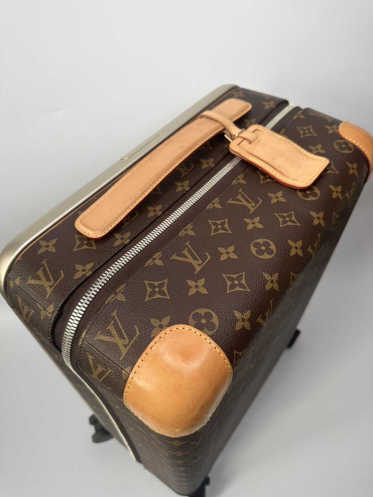 Louis Vuitton Horizon 55 Hand Luggage Carry On Case LV Monogram Brown & Beige