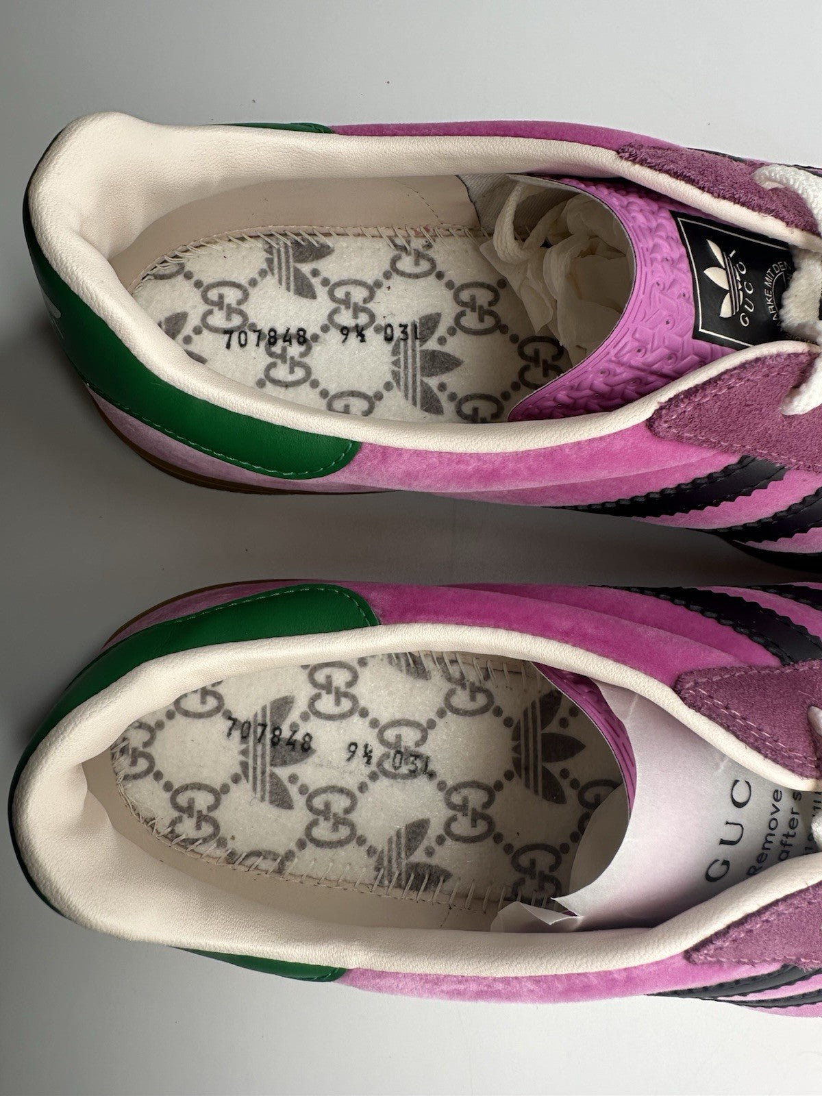 Adidas x Gucci Mens Gazelle Pink / Gum UK9.5 Deadstock